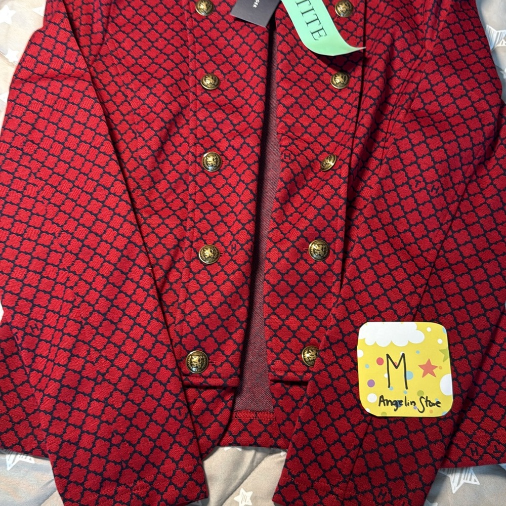 Tommy Hilfiger Red and Black Blazer